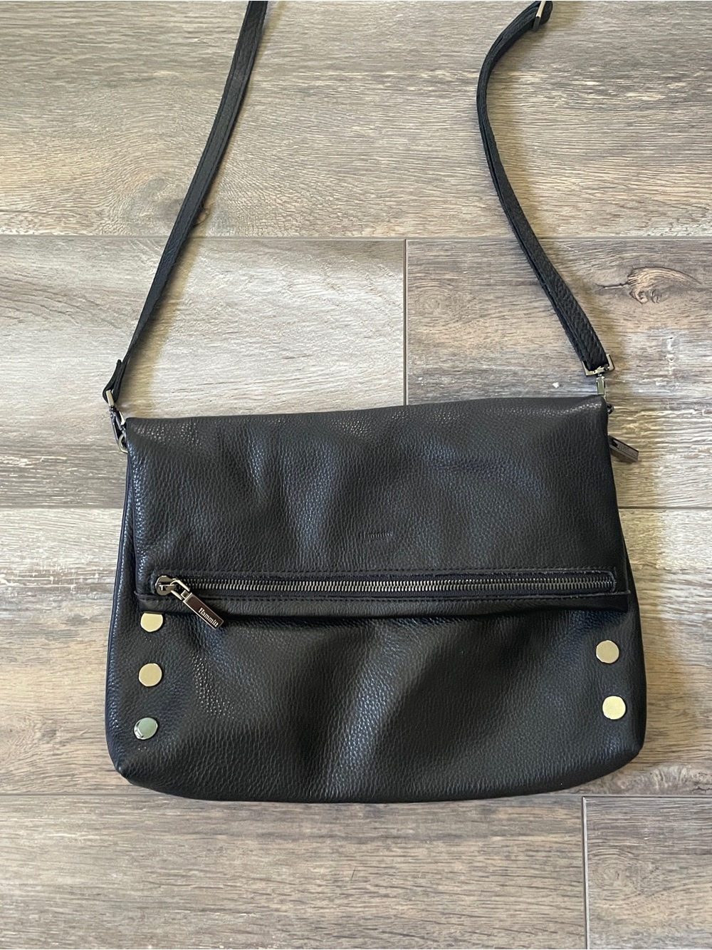 Hammitt VIP black crossbody med gunmetal purse